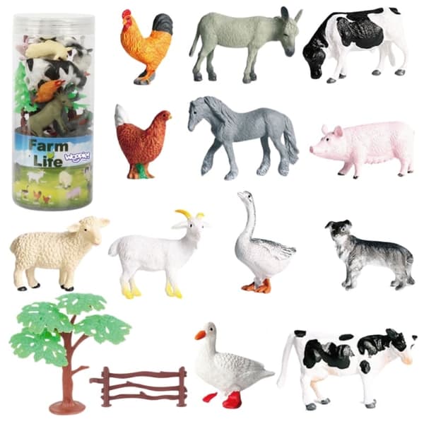 WOOPIE Farm Animal Figur Sæt – 14 Dele