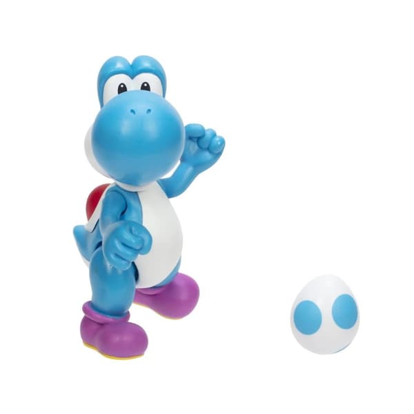 Super Mario Figur 10cm w42 Light-Blue Yoshi With Egg