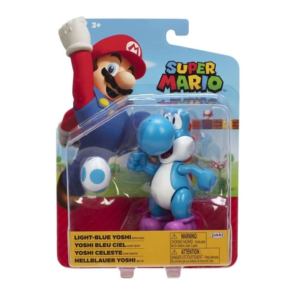Super Mario Figur 10cm w42 Light-Blue Yoshi With Egg