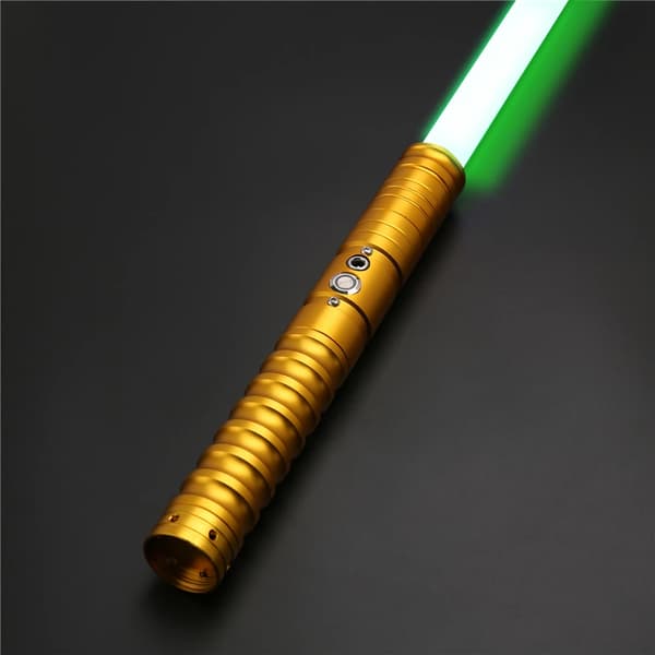 RGB Laser Saber, Holdbar Aluminium Håndtag, 12 Farvemuligheder,TS002-Guld, RGB S10