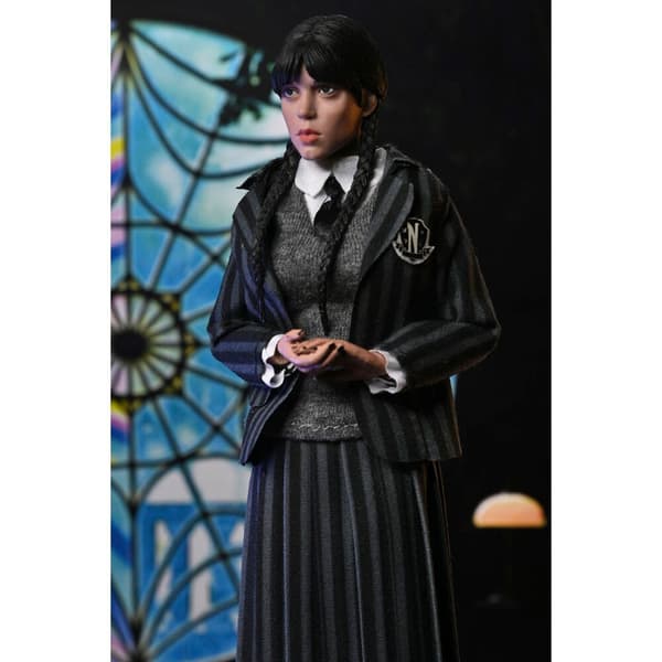 Wednesday Nevermore Uniform Version Clothed Action Wednesday Addams & Enid Sinclair set 2 figures 20cm