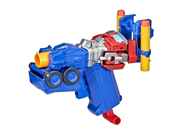 Transformers Rise of the Beasts Movie 2 in 1 Optimus Prime Blaster, 6 År, Plast, Blå, Rød, Sølv, Gul