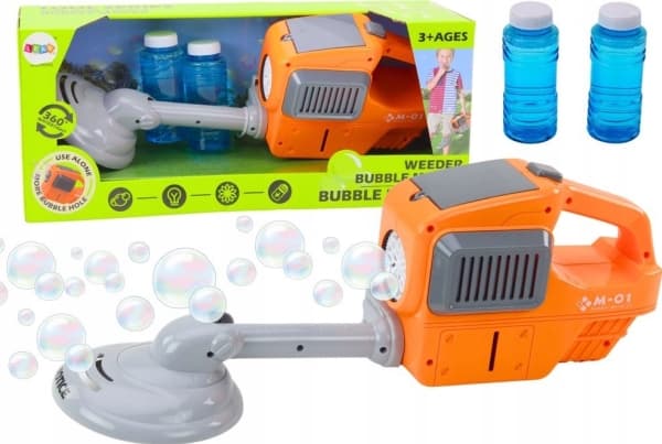 LeanToys Boblemaskin Gressklipper Trimmer To væsker oransje