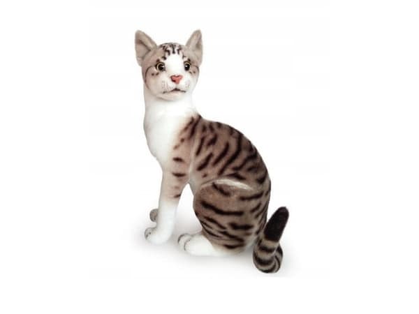 Istuva kissa valkoinen-harmaa 30cm 32447