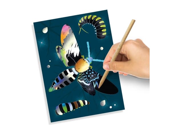 SES Creative Holographic scratch - Insects, Poika/tyttö, Värityskuvasetti
