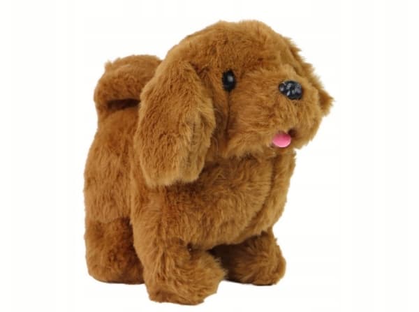 Walking Dog Interactive Toy Barking Brown
