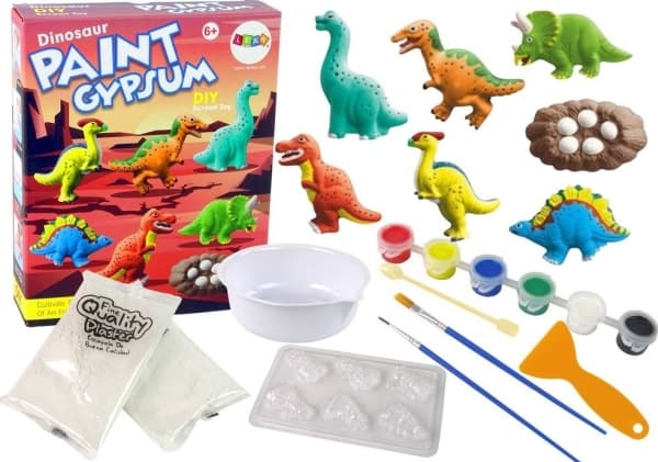 DIY Gipsgjutningssats Måla dinosaurier