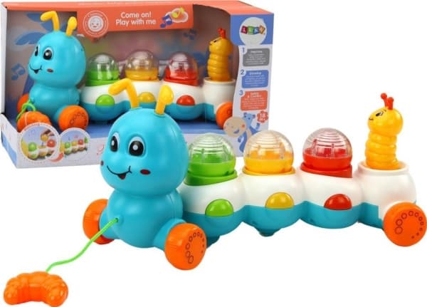 LeanToys Larv som drar Färgade lampor Ljud