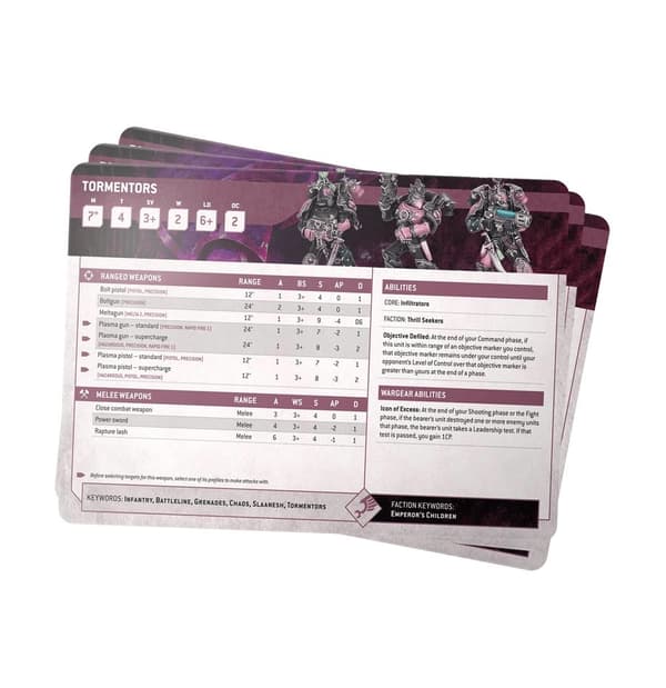 Emperor's Children: Datasheet Cards