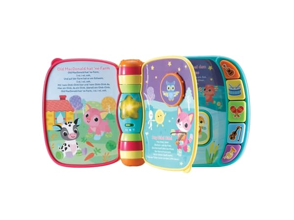 VTech Baby Mein erstes Liederbuch bunt, 0,5 år, Batterier kreves, AAA, Flerfarget