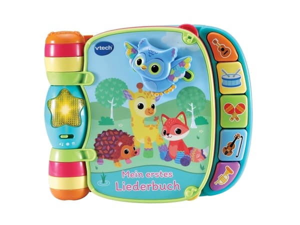 VTech Baby Mein erstes Liederbuch bunt, 0,5 år, Batterier kreves, AAA, Flerfarget