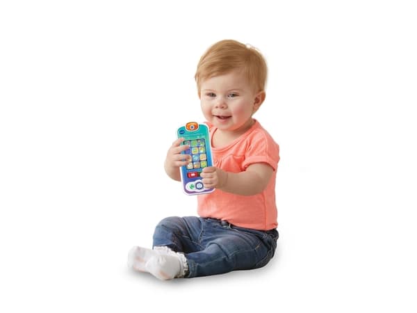 VTech Baby Smartphone, Smartphone för barn, 1 År, 200 g, Blå, Vit
