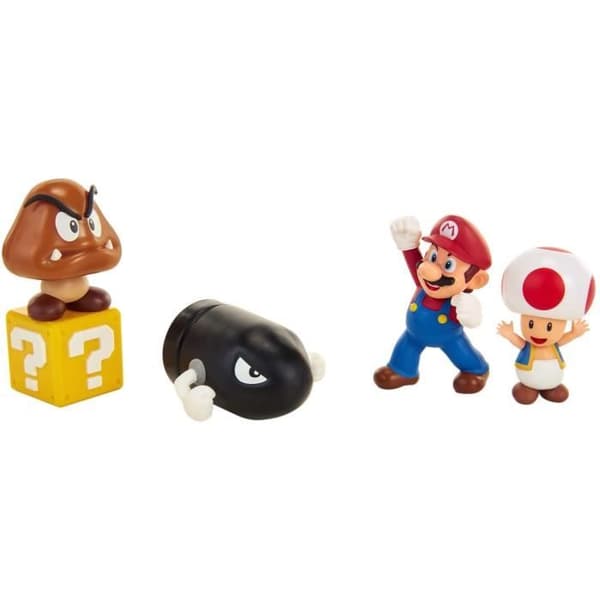 Mario-figurer - Klassisk dioramabox - JAKKS PACIFIC - 5 tecken ingår - Pojkar från 3 år