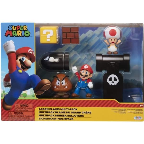 Mario-figurer - Klassisk dioramabox - JAKKS PACIFIC - 5 tecken ingår - Pojkar från 3 år