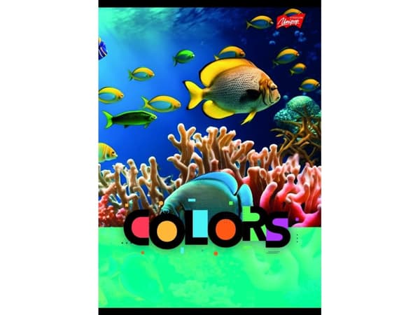 MAJEWSKI Notebook A5 32k dobbel linje tofarger laminert Exotic Colors p15, blandingspris for 1 stk.