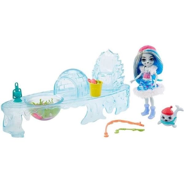 Enchantimals - MATTEL - Fiskedagsset med Sashay Seal minidocka och tillbehör