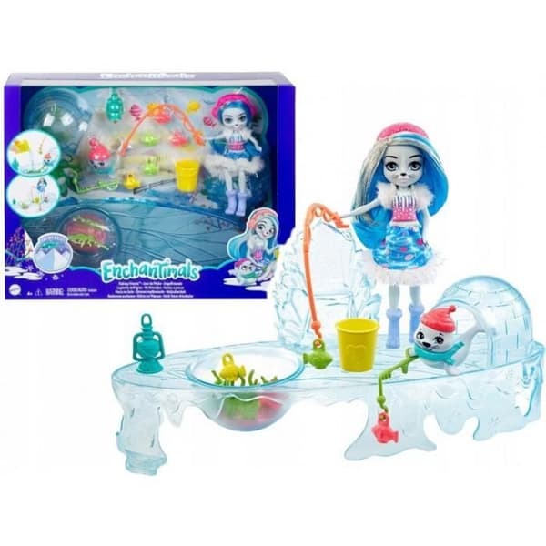 Enchantimals - MATTEL - Fiskedagsset med Sashay Seal minidocka och tillbehör