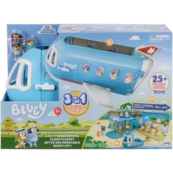 Bluey's Plane - BLUEY - Transformerbart lekset med figurer och tillbehör