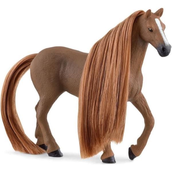 Styling engelsk fullblodsstofigur - Realistisk hästfigur med stilbar man och tillbehör - för pojkar och flickor