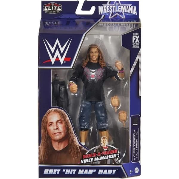 Ledad figur - WWE - Bret Hit Man Hart - 25 artikulationspunkter - TrueFX