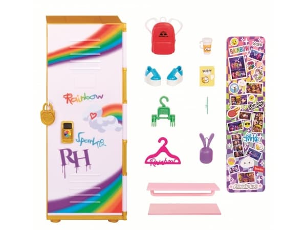 Lėlės spinta su priedais Rainbow High