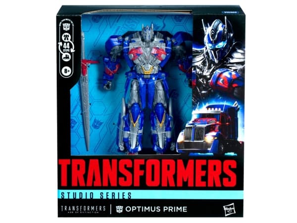 Transformers Studio Series Leader Class : Age of Extinction Optimus Prime, 8 År, Plast, Blå, Röd, Silver
