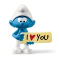 Miniatyrbild 1 av 2: Figurin - SCHLEICH - Smurf med panel - Ålder 3 år - SMURFS™-serien - Singular tillgivenhet