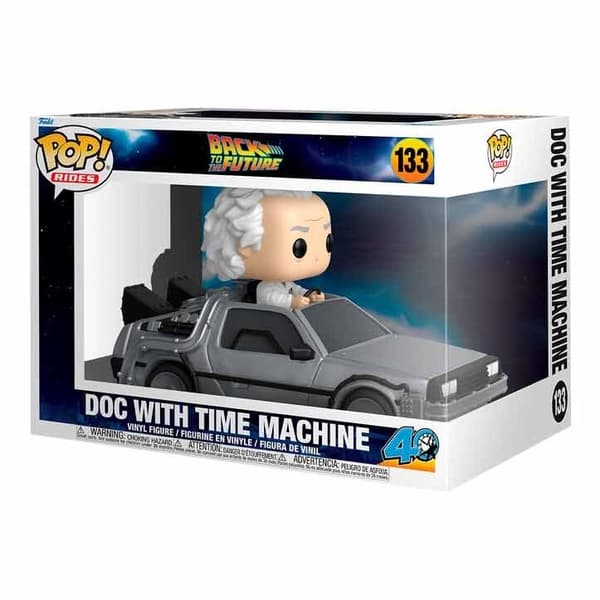 POP figure Rides Deluxe Regreso al Futuro Doc With Time Machine
