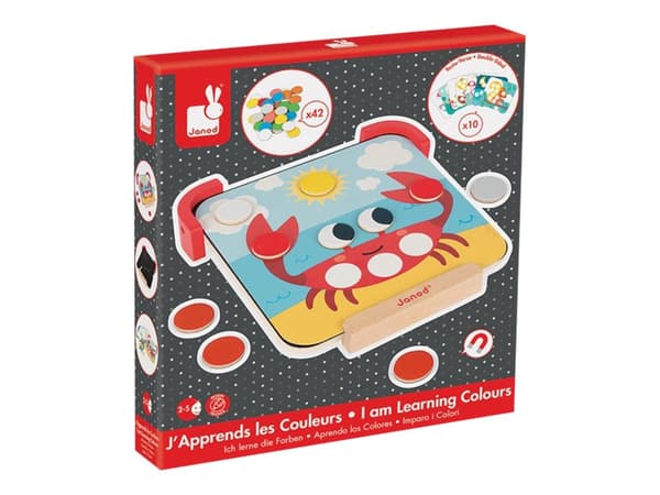 JANOD I Am Learning Colours - Magnetic Chips (wood), Pahvi, Puu