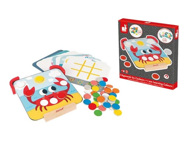 JANOD I Am Learning Colours - Magnetic Chips (wood), Pahvi, Puu