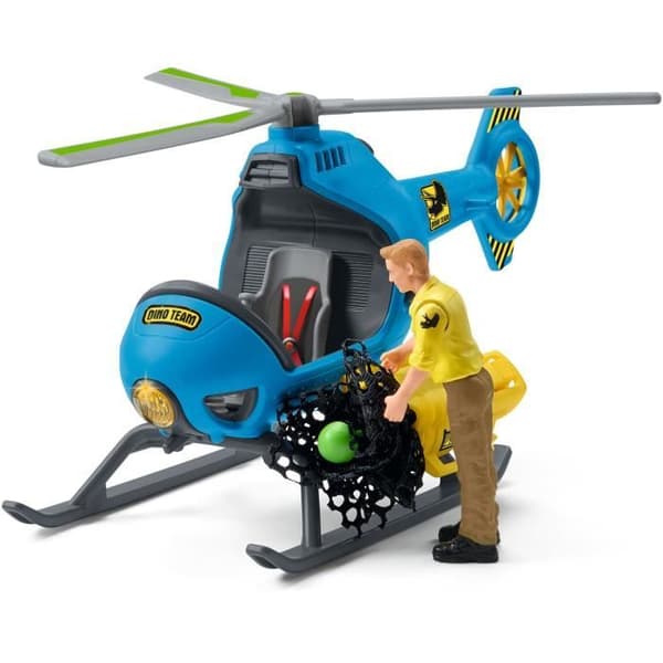 Leksats - SCHLEICH - Luftattack - Dinosaurier - Anestesikanon - Helikopter