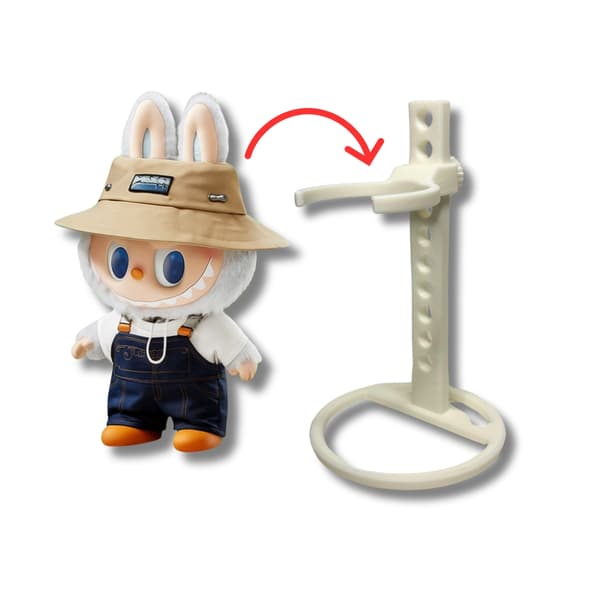 Justerbart stativ for Labubu macaronmonstre