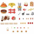 Pikkukuva 3 / 6: Nukkekodin tarvikkeet Sylvanian Families Puesto de hamburguesas - Papa Latte Cat y Scooter 30 Kappaletta