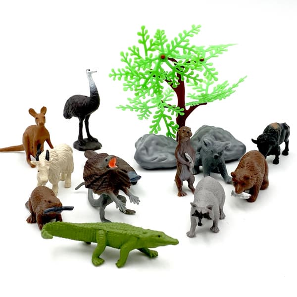 WOOPIE Wildlife Figurer Sæt – 15 Dele