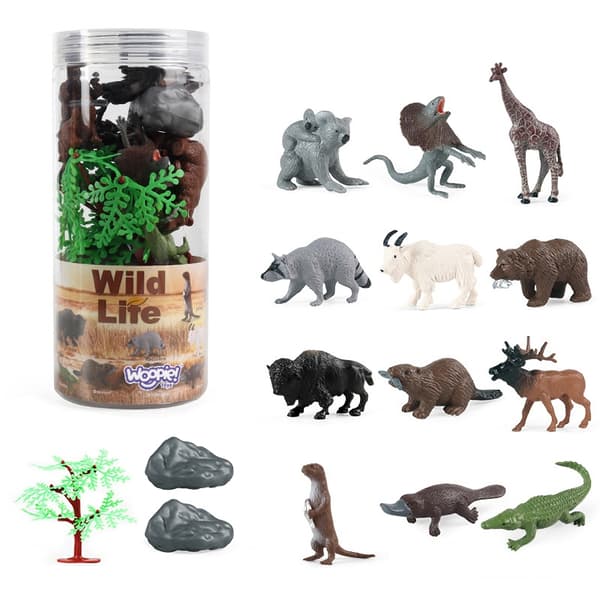 WOOPIE Wildlife Figurer Sæt – 15 Dele