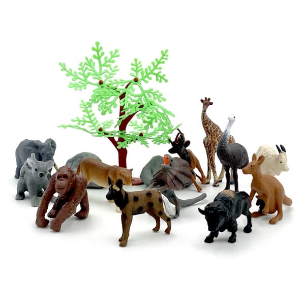WOOPIE Wildlife Figuurit 15 kpl sarja - versio 1