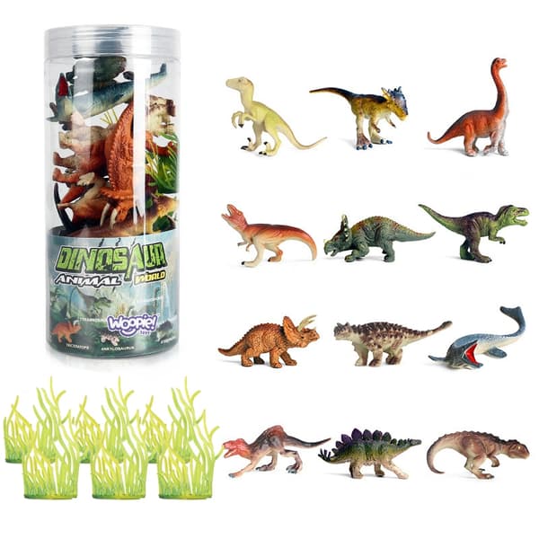 WOOPIE Set med Dinosauriefigurer 18 delar - version 2