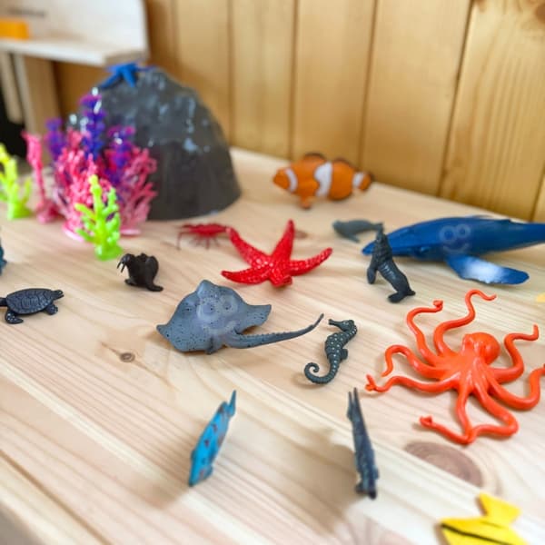 WOOPIE Set med Havsdjursfigurer, 33 delar