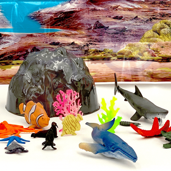WOOPIE Set med Havsdjursfigurer, 33 delar