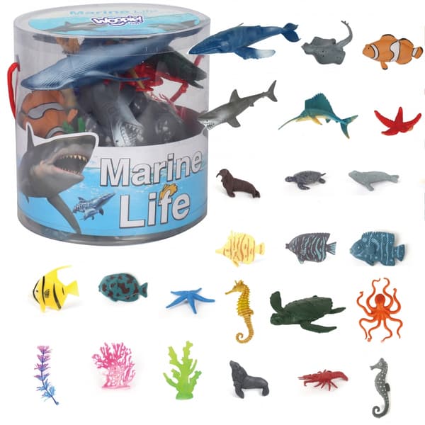 WOOPIE Set med Havsdjursfigurer, 33 delar