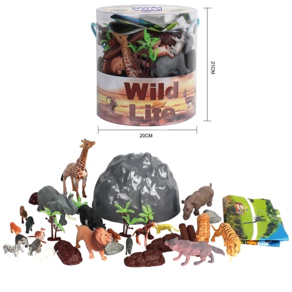 WOOPIE Safari dyrefigursæt – 34 dele