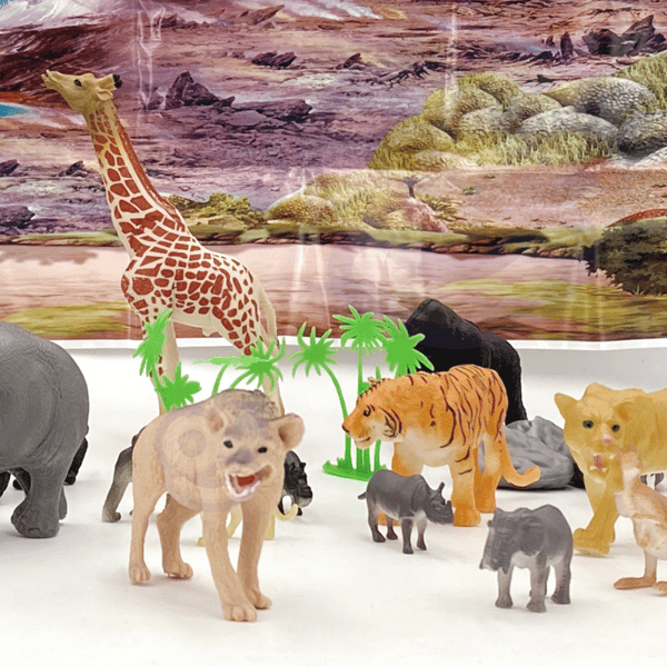 WOOPIE Safari dyrefigursæt – 34 dele