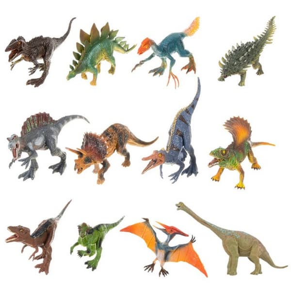 WOOPIE Stort sæt dinosaurer XXL figurer + tæppe "Forhistorisk verden"
