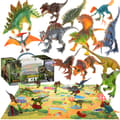 Miniatyrbillede 1 af 7: WOOPIE Stort sæt dinosaurer XXL figurer + tæppe "Forhistorisk verden"
