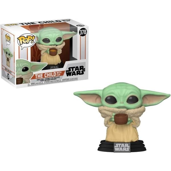 Funko Pop! Star Wars: Mandalorian - Barn med kopp - Grön - Barn - Pop!- USED