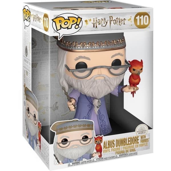 Funko Pop! HP: Harry Potter- 10" Dumbledore med Fawkes- USED