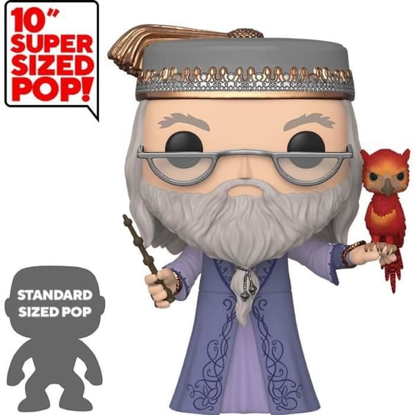 Funko Pop! HP: Harry Potter- 10" Dumbledore med Fawkes- USED