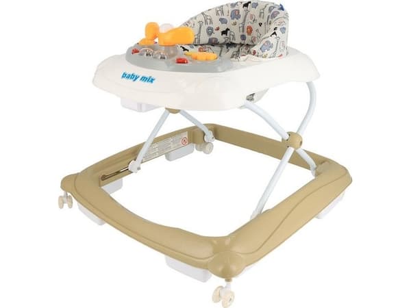 Baby Mix 47977 WALKER MED RATT SILIKON CAPPUCCINO HJUL