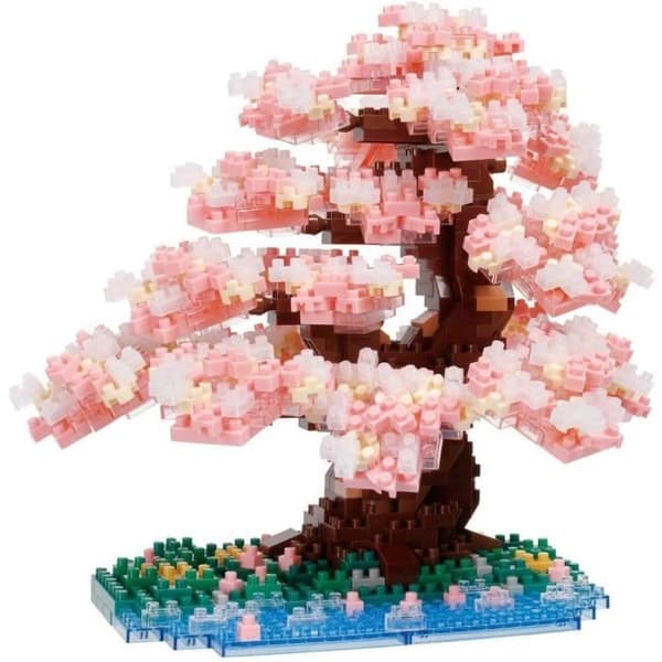 Klossbyggd figur - BANDAI - NANOBLOCK - Deluxe Körsbärsblom - 990 bitar