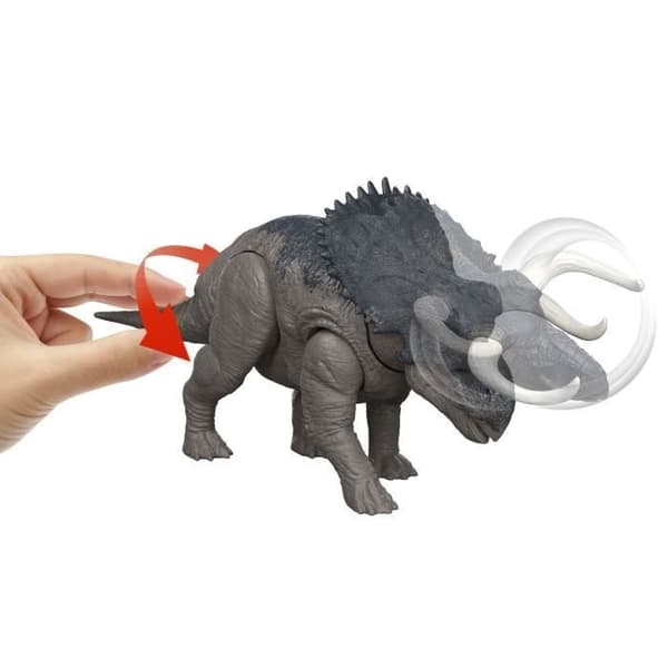 Jurassic World - Nasutoceratops - Ledad figur med attack och ljud - JGC81